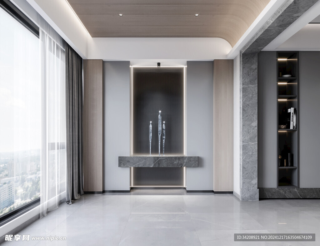 鞋柜玄关入户大门高级感全屋定制