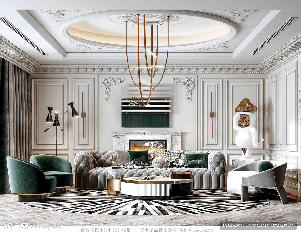 客厅美式简约风格大豪宅装修饰品