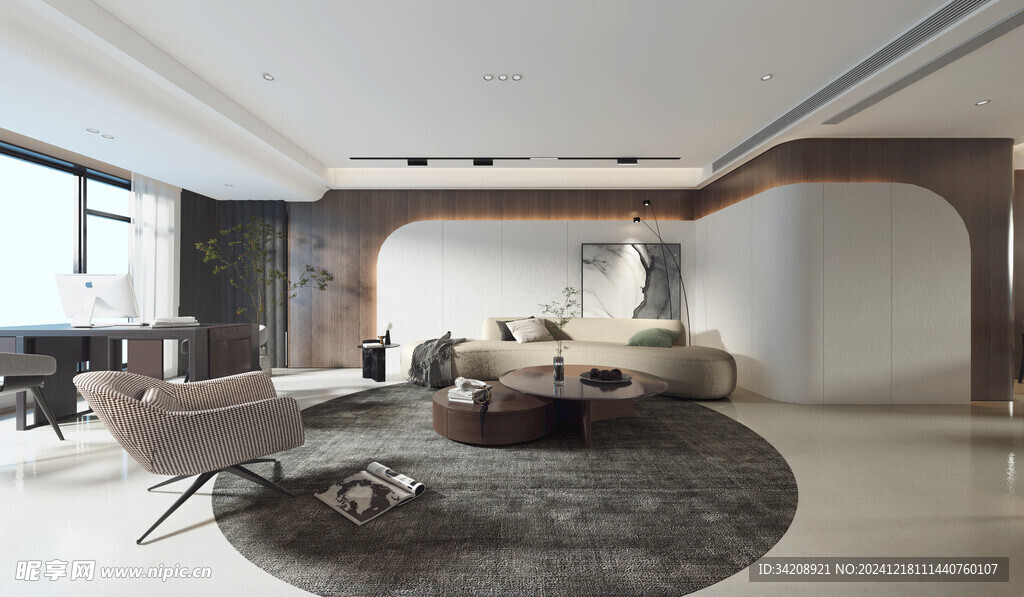 现代简约高级感新中式复古风客厅