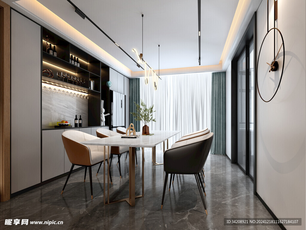 现代简约高级感新中式复古风客厅