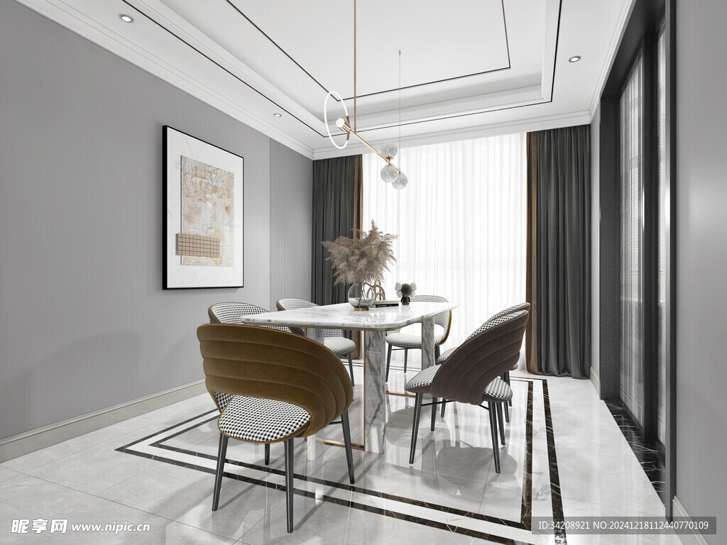 现代简约高级感新中式复古风客厅