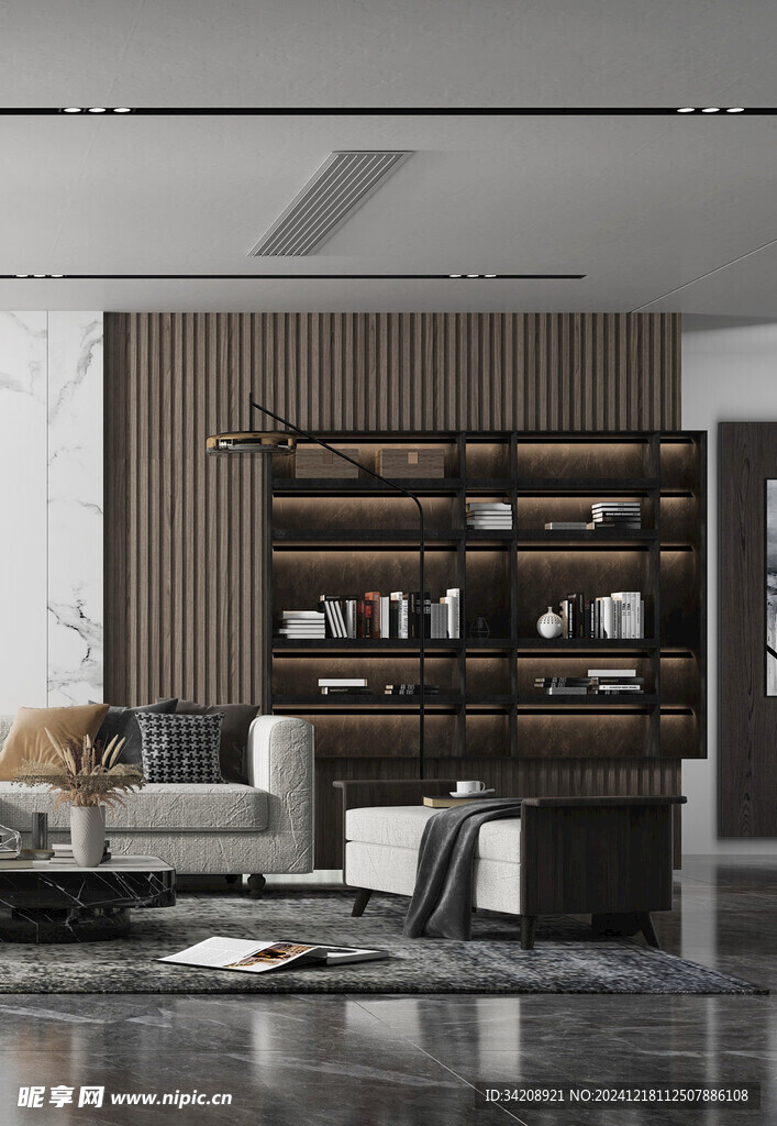 现代简约高级感新中式复古风客厅