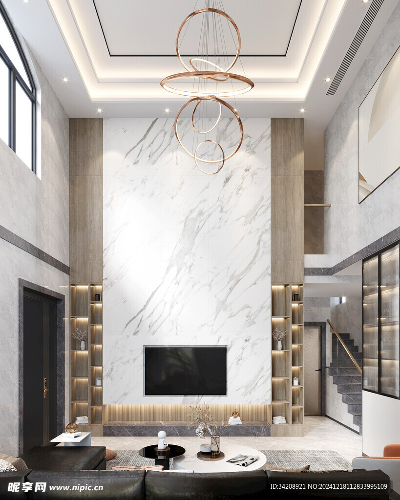 现代简约高级感新中式复古风客厅