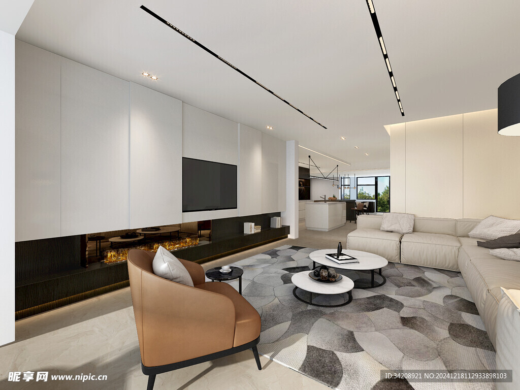 现代简约高级感新中式复古风客厅