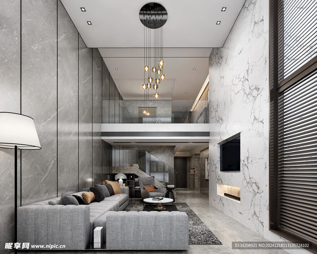 现代简约高级感新中式复古风客厅