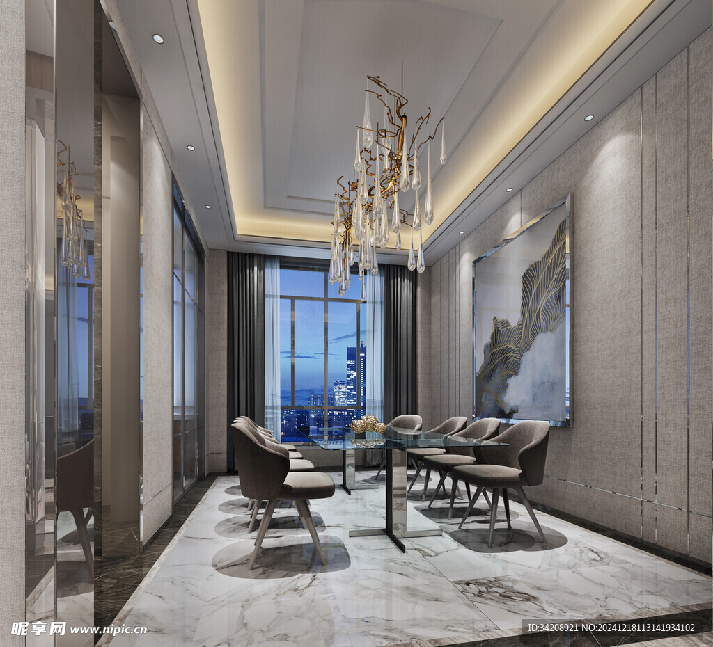 现代简约高级感新中式复古风客厅