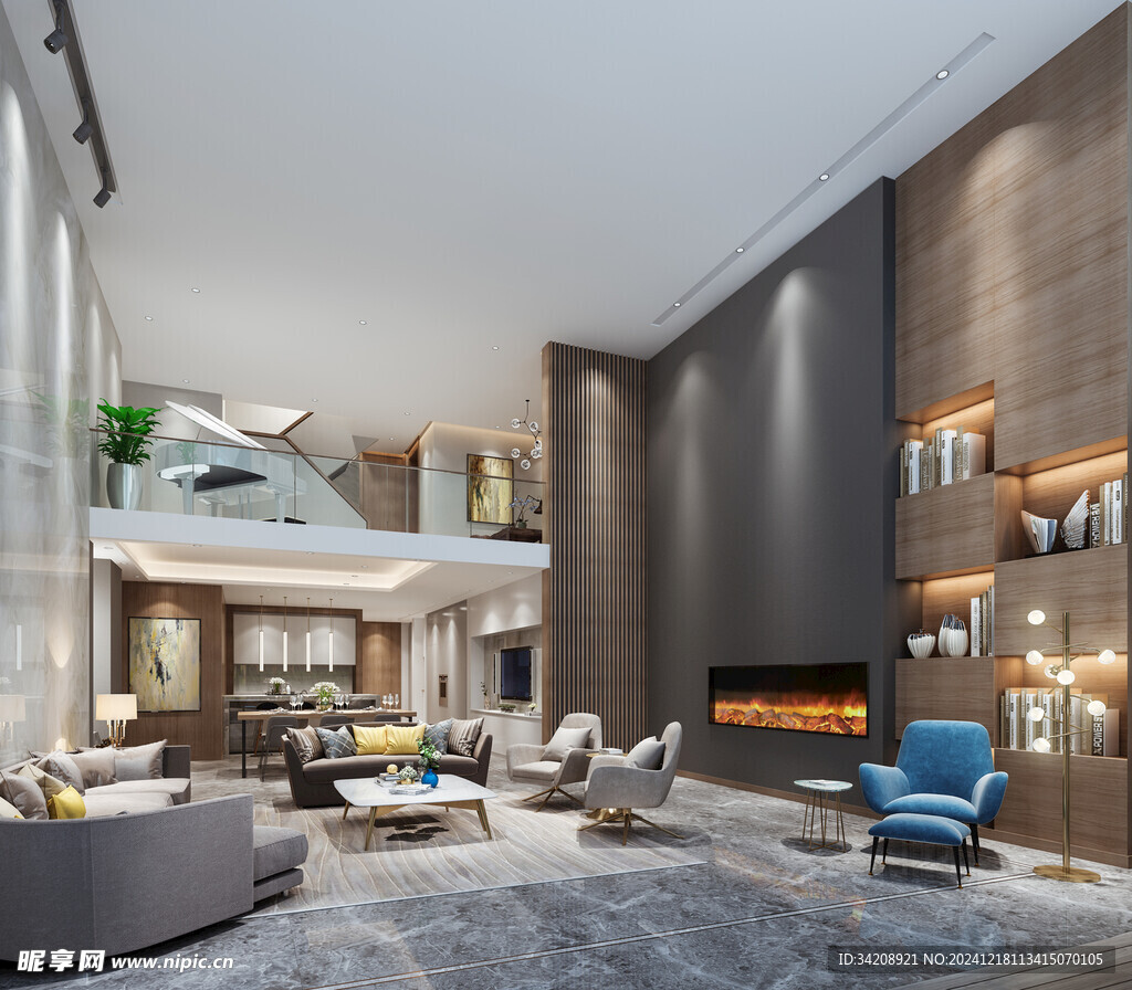 现代简约高级感新中式复古风客厅