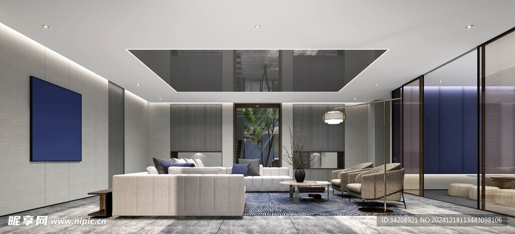 现代简约高级感新中式复古风客厅