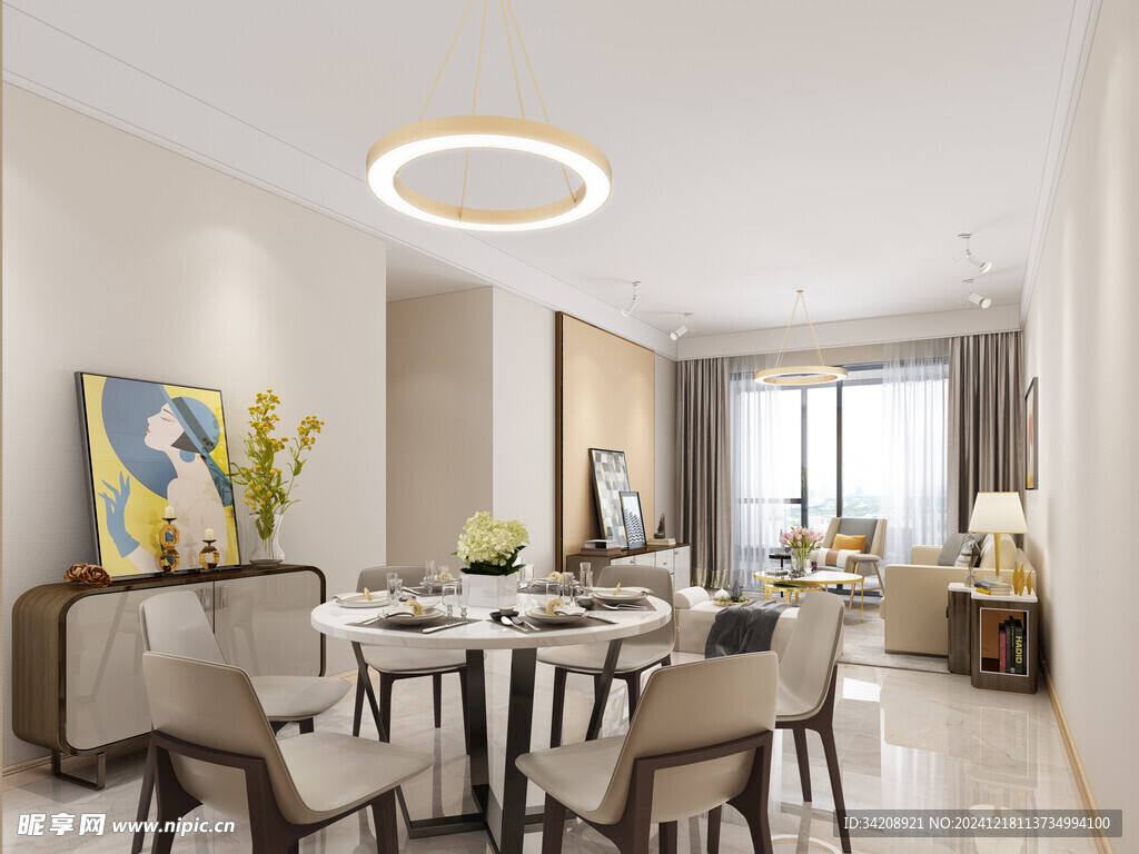 现代简约高级感新中式复古风客厅