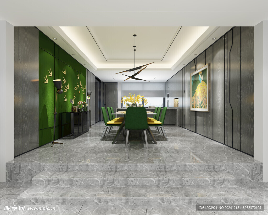 现代简约高级感新中式复古风客厅