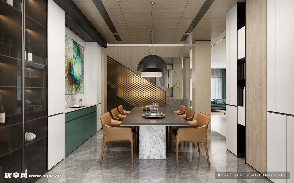 现代简约高级感新中式复古风客厅