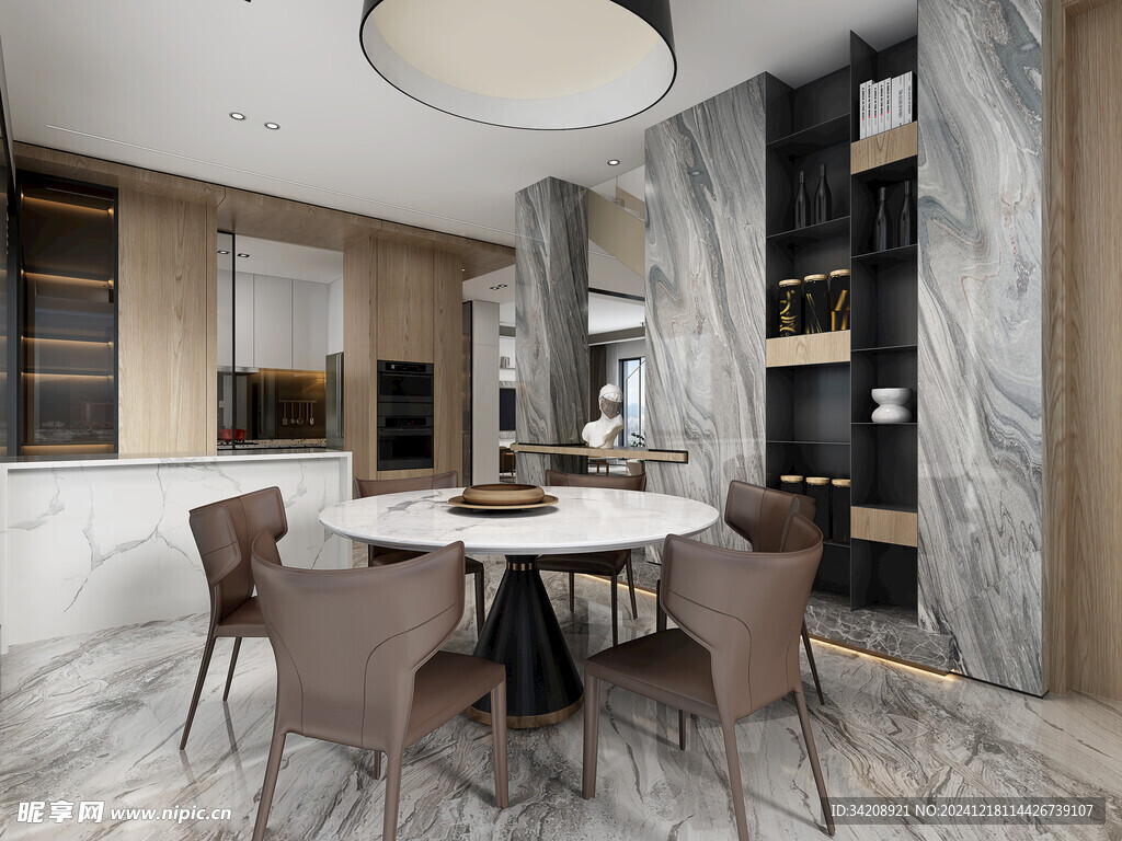 现代简约高级感新中式复古风客厅