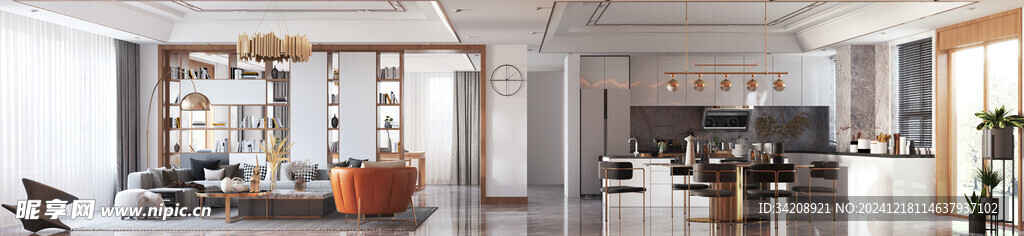 现代简约高级感新中式复古风客厅