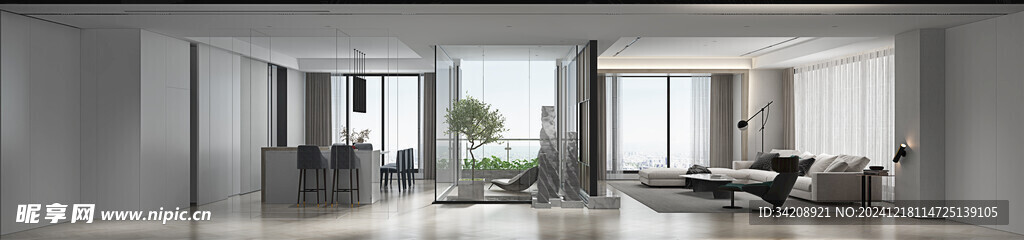 现代简约高级感新中式复古风客厅