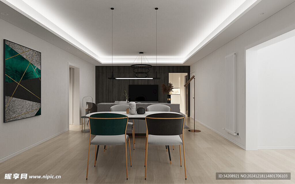 现代简约高级感新中式复古风客厅