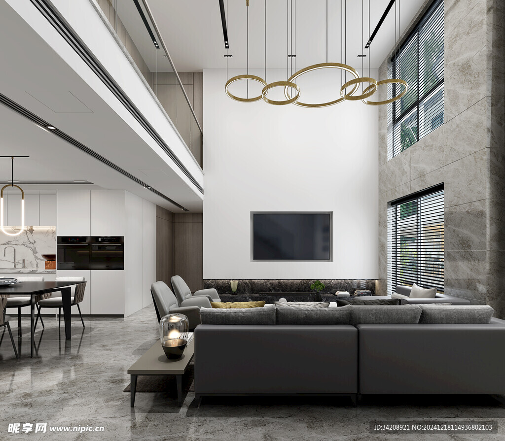 现代简约高级感新中式复古风客厅