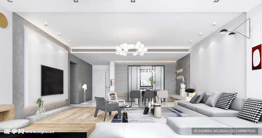 现代简约高级感新中式复古风客厅