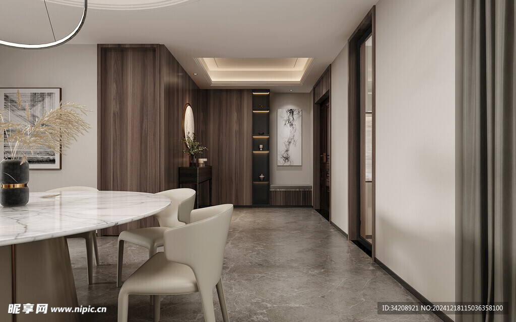 现代简约高级感新中式复古风客厅