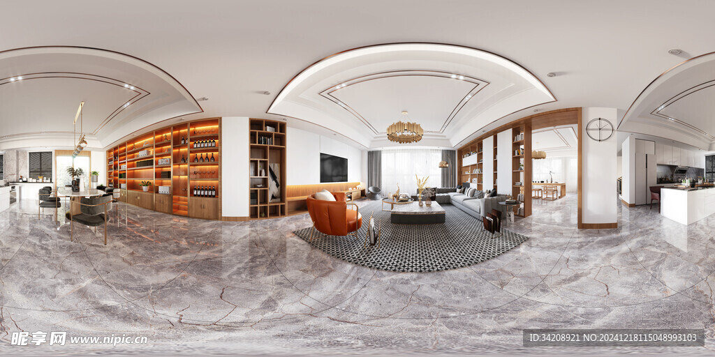 现代简约高级感新中式复古风客厅