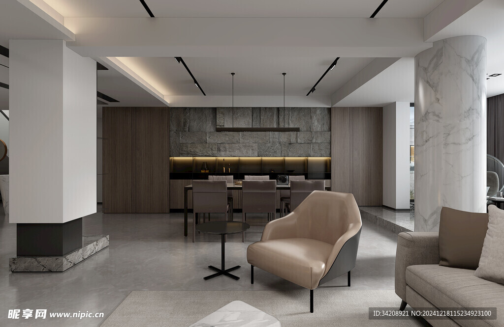 现代简约高级感新中式复古风客厅