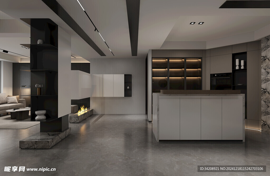 现代简约高级感新中式复古风客厅