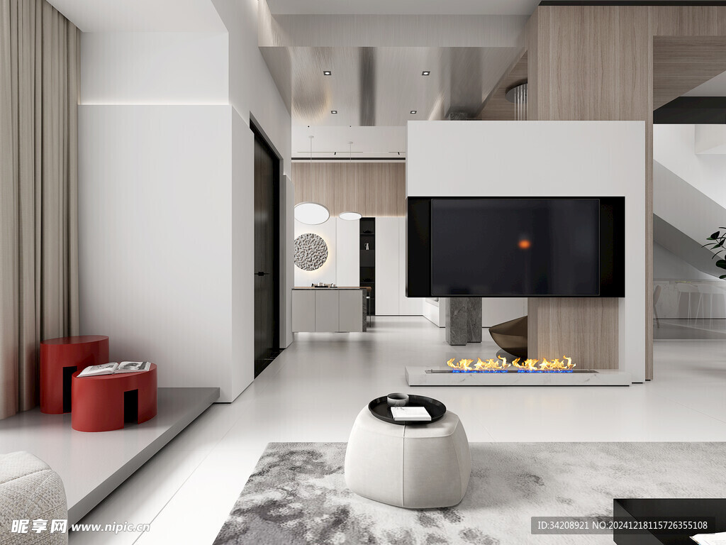 现代简约高级感新中式复古风客厅