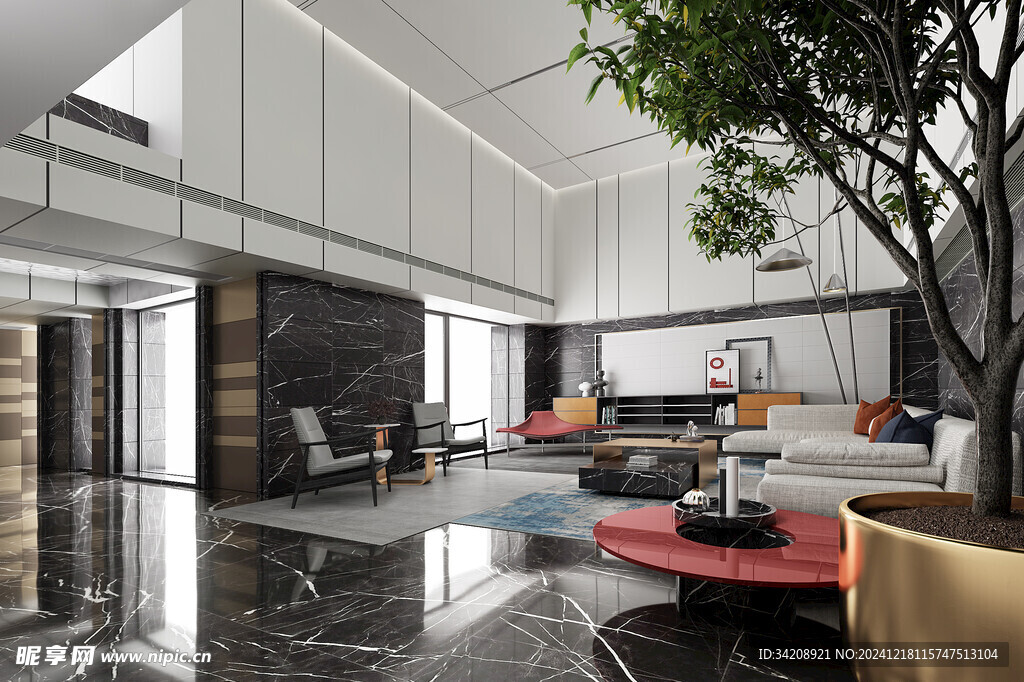 现代简约高级感新中式复古风客厅