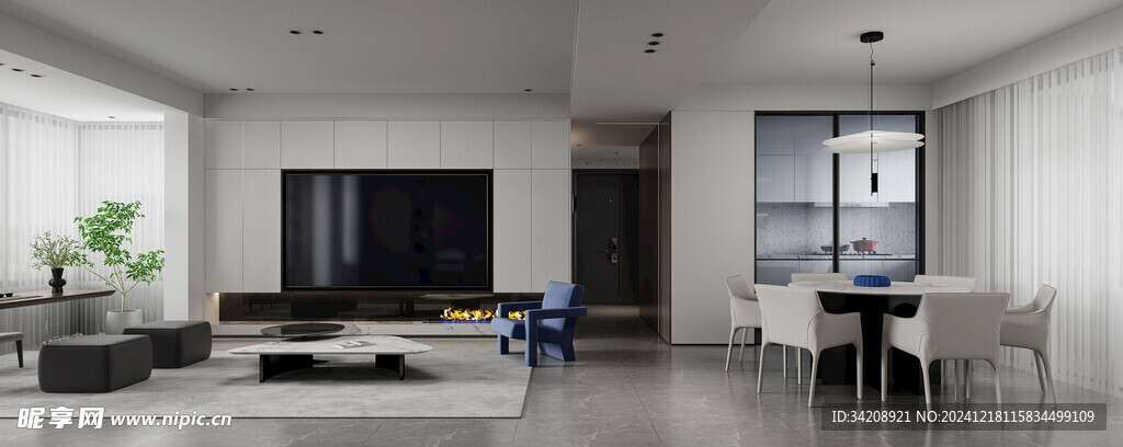 现代简约高级感新中式复古风客厅