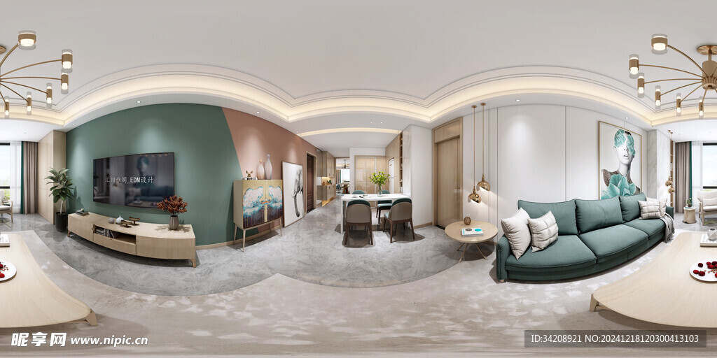 现代简约高级感新中式复古风客厅