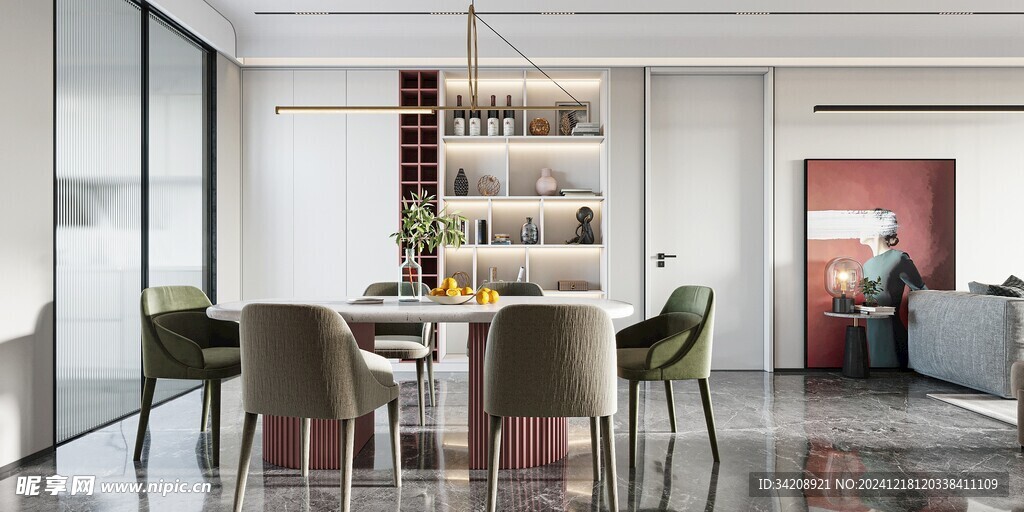 现代简约高级感新中式复古风客厅