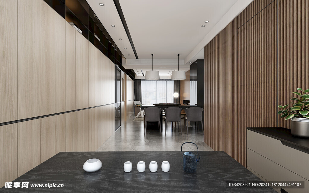 现代简约高级感新中式复古风客厅