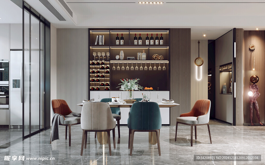 现代简约高级感新中式复古风客厅