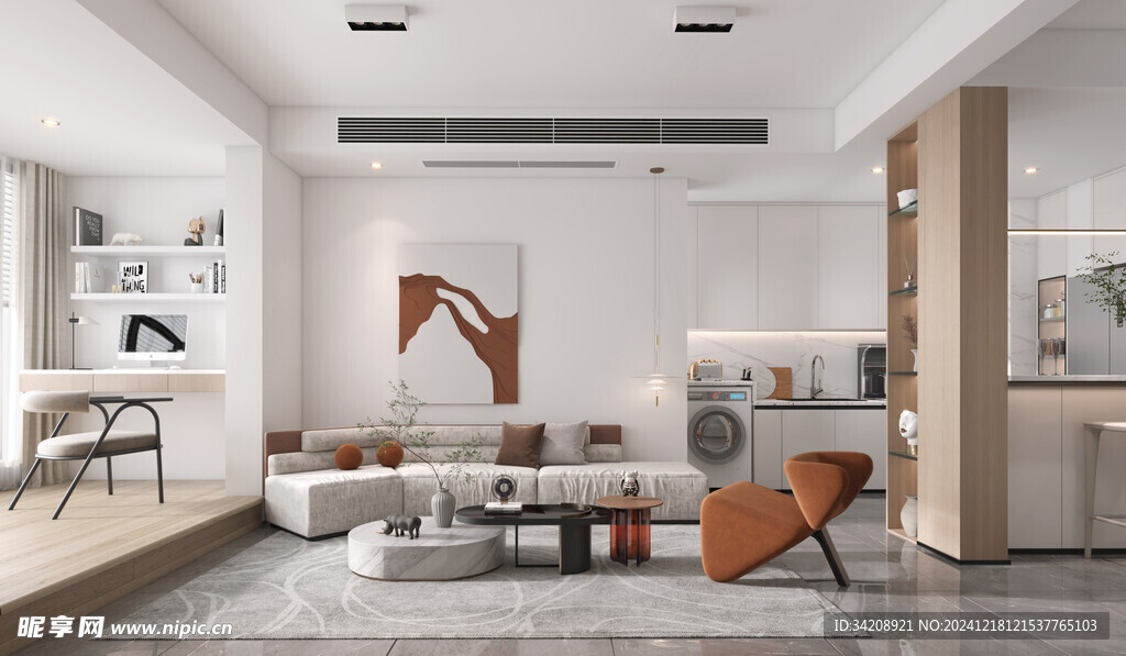 现代简约高级感新中式复古风客厅