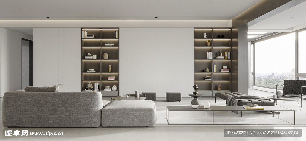 现代简约高级感新中式复古风客厅