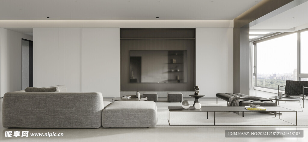 现代简约高级感新中式复古风客厅