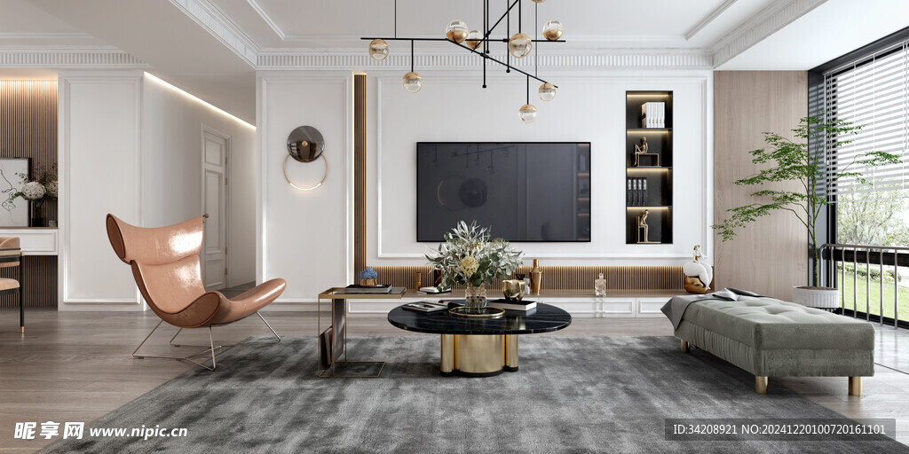 欧美式现代家居设计豪华风格客厅