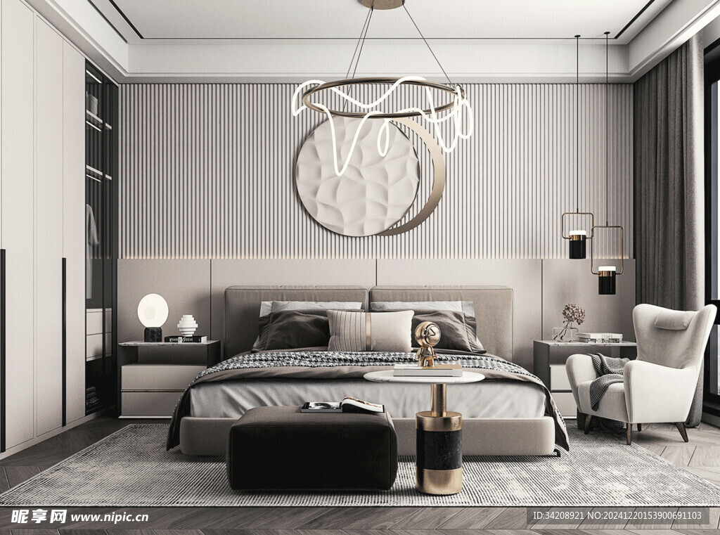 小空间次卧室室内设计现代简约风