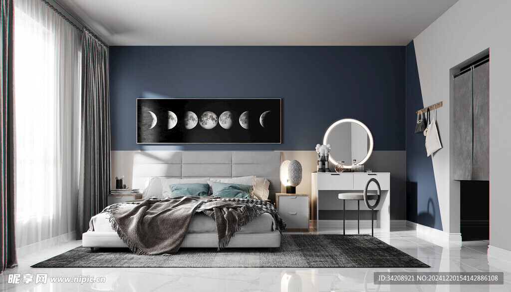 小空间次卧室室内设计现代简约风