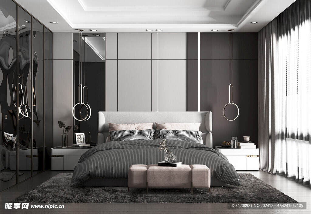 小空间次卧室室内设计现代简约风