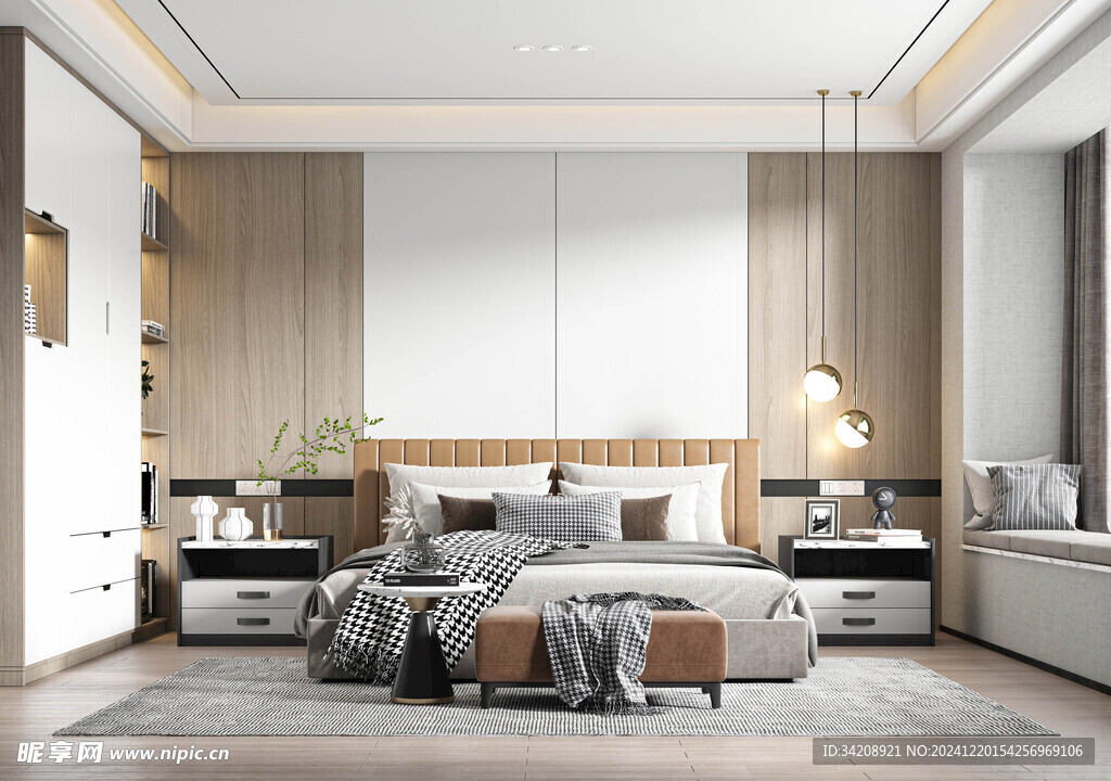 小空间次卧室室内设计现代简约风