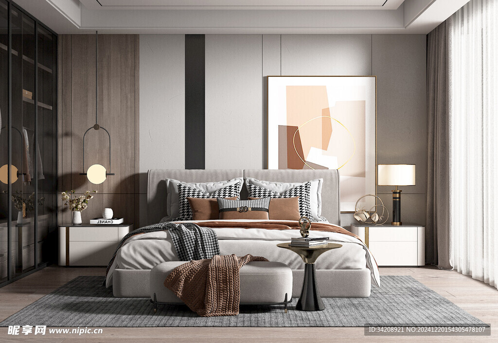 小空间次卧室室内设计现代简约风