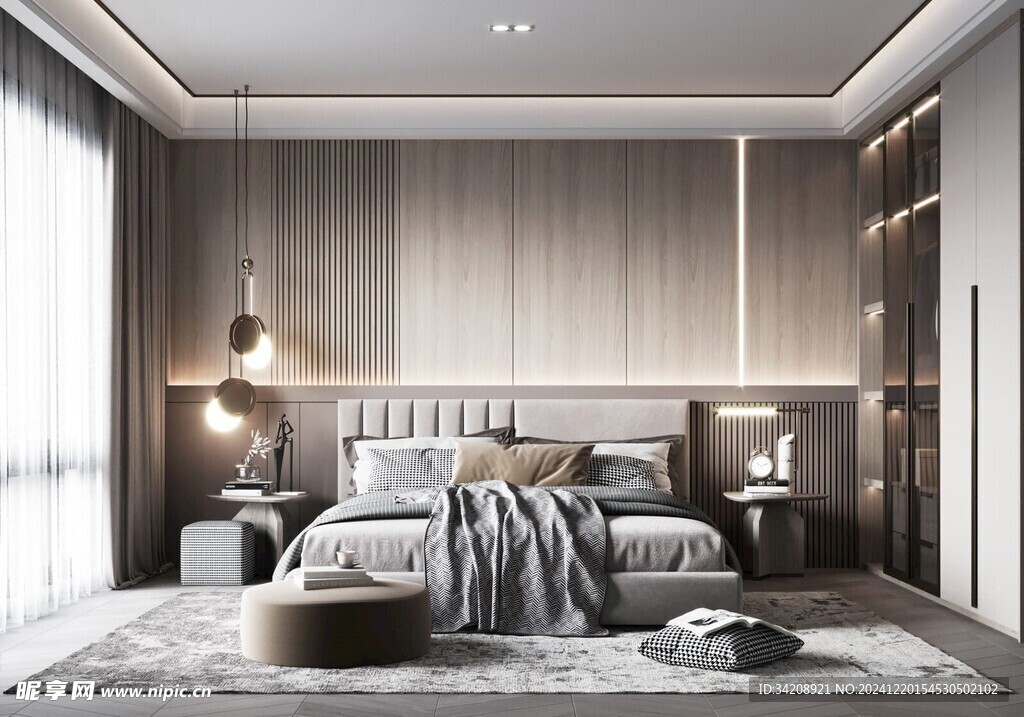 小空间次卧室室内设计现代简约风