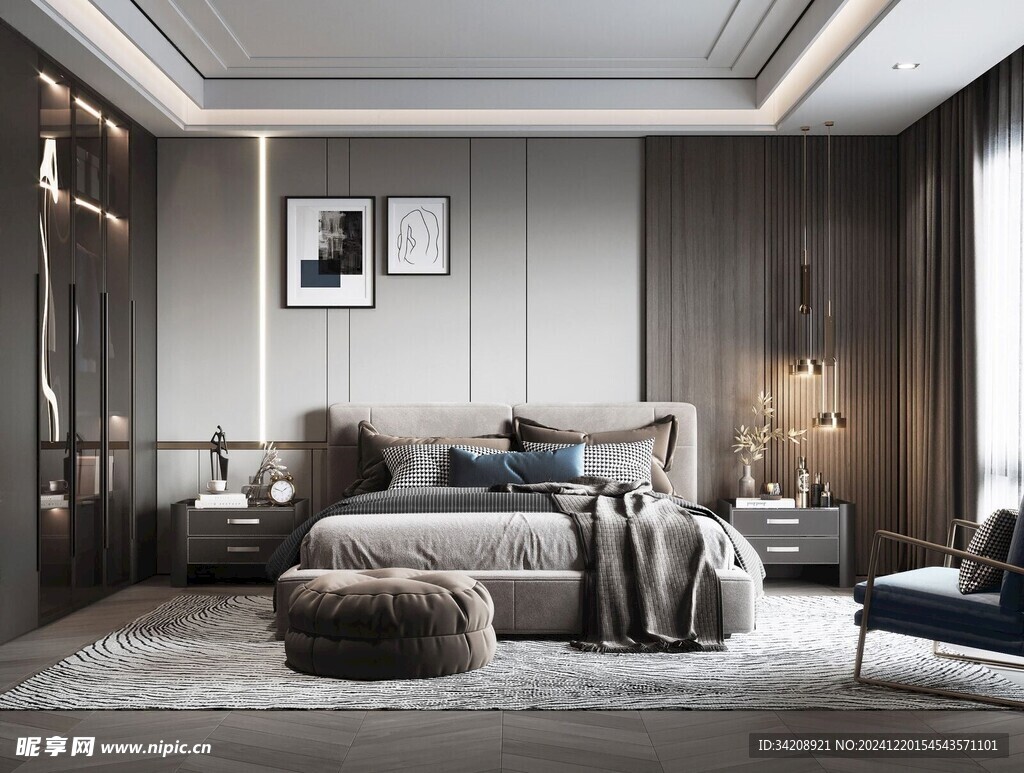 小空间次卧室室内设计现代简约风