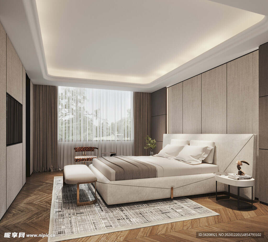 小空间次卧室室内设计现代简约风