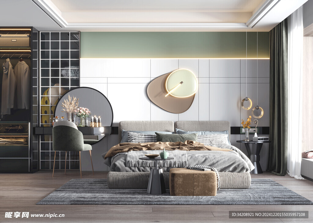 小空间次卧室室内设计现代简约风