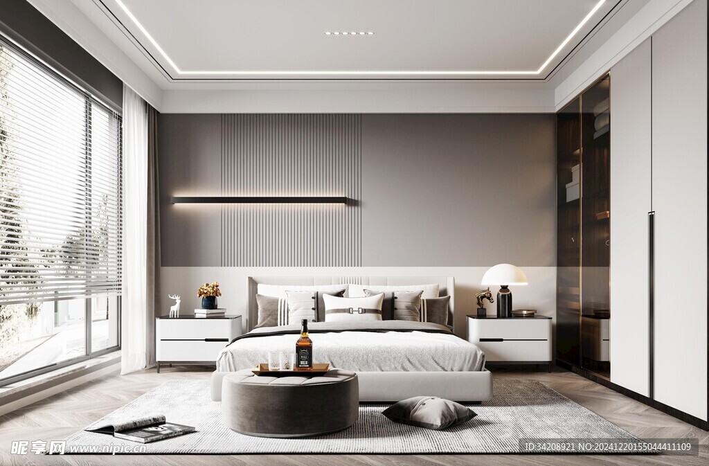 小空间次卧室室内设计现代简约风