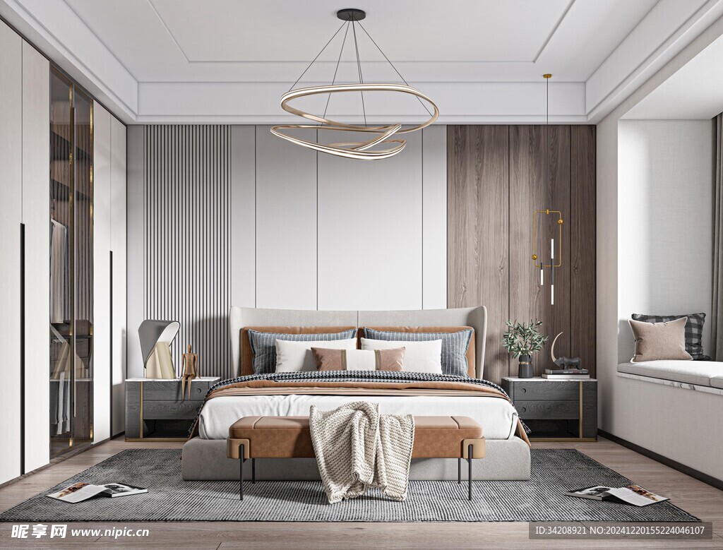 小空间次卧室室内设计现代简约风