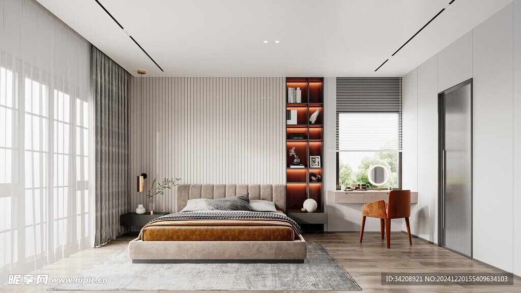 小空间次卧室室内设计现代简约风