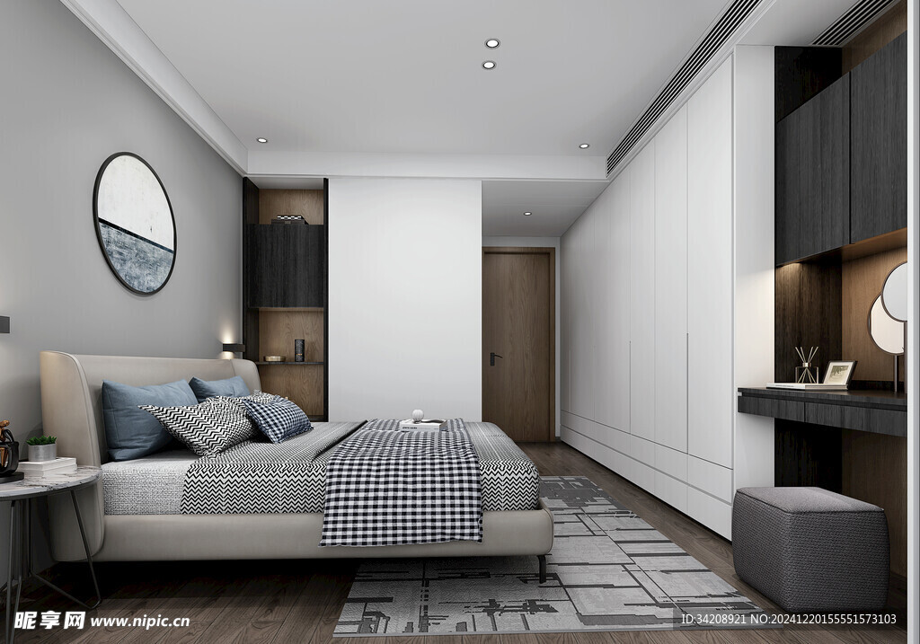 小空间次卧室室内设计现代简约风