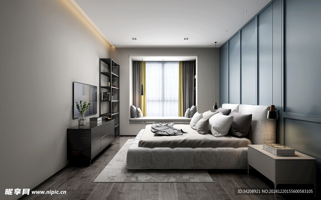 小空间次卧室室内设计现代简约风